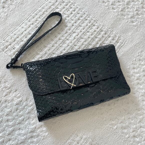 new Victoria's Secret Love faux patent croc wallet clutch bag A1 2017 - Picture 7 of 13